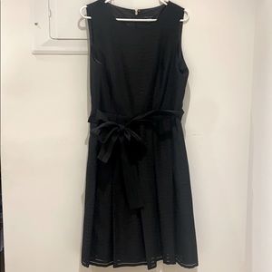 Tommy Hilfiger black knee length dress with bow.